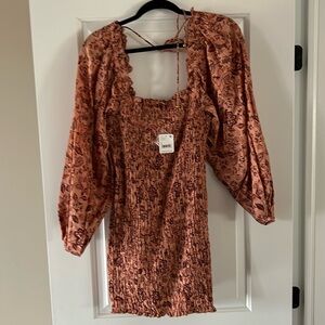 Free People smocked mini dress